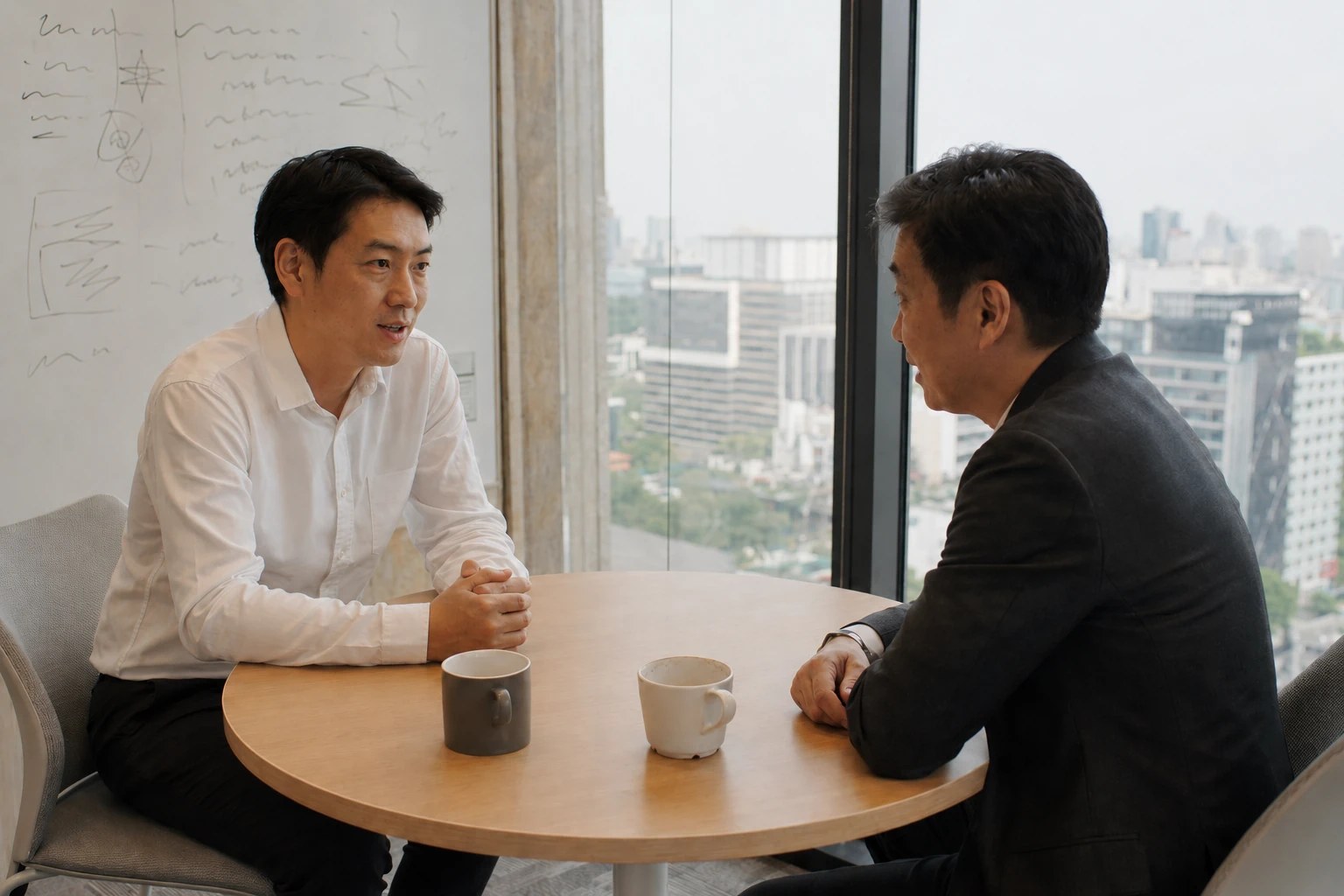 ハノイCau Giay business districtでエージェント面談を受ける日本人エンジニア 人材紹介会社活用の実景