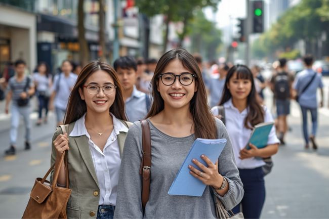 アジア各国の生活費と給与を比較するイメージ