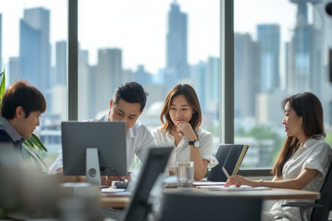 ペナン日系企業の人気職種（製造業・IT・営業・財務）のイメージ