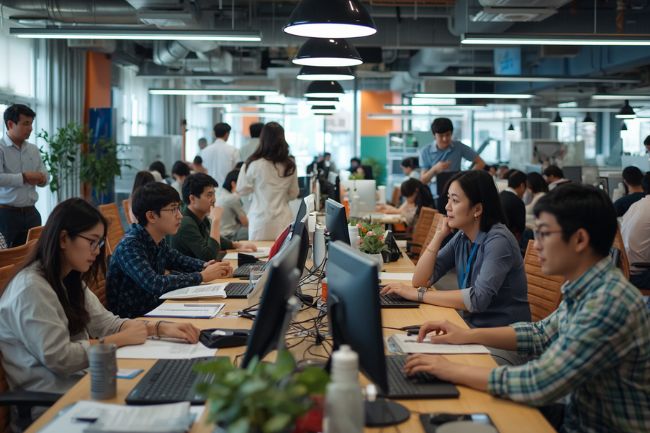 日系企業の文化と職場環境を理解するビジネスイメージ