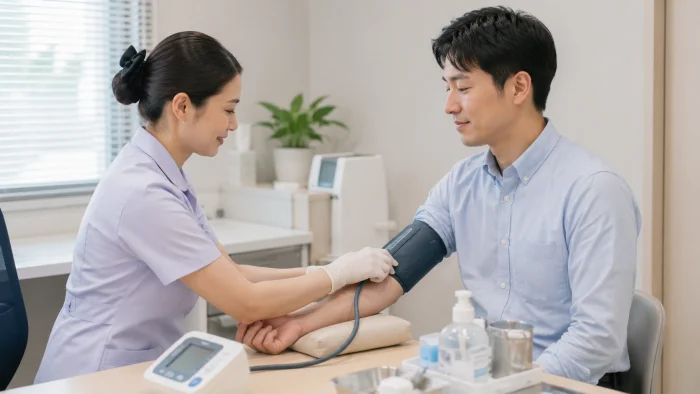 タイでの健康診断の様子
