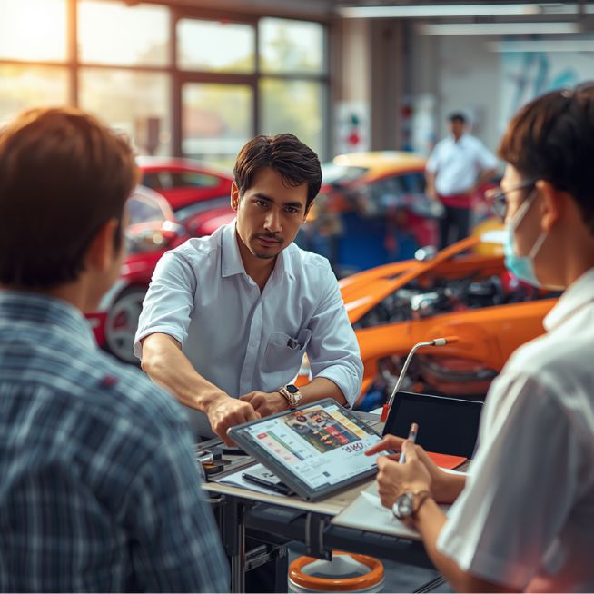 インドネシアの自動車メーカー工場内の様子
