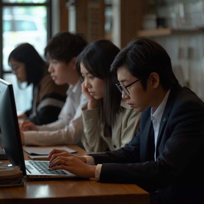 業界交流イベントでネットワーキングをする様子