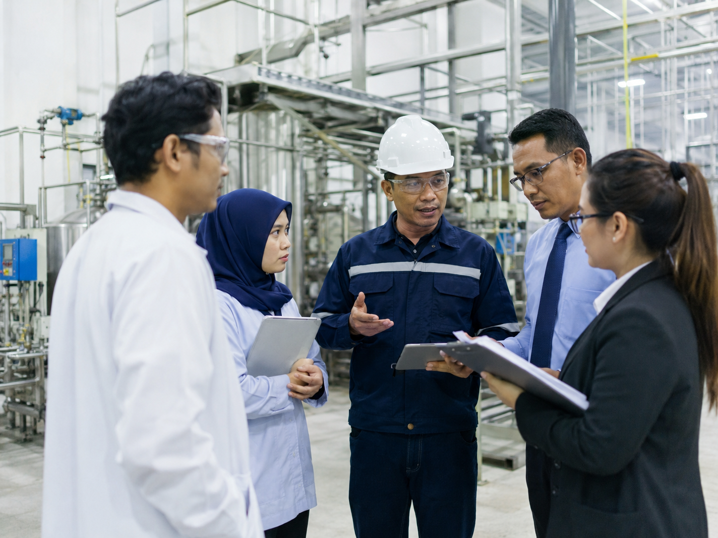 マレーシアの化学素材メーカーの職種連携イメージ