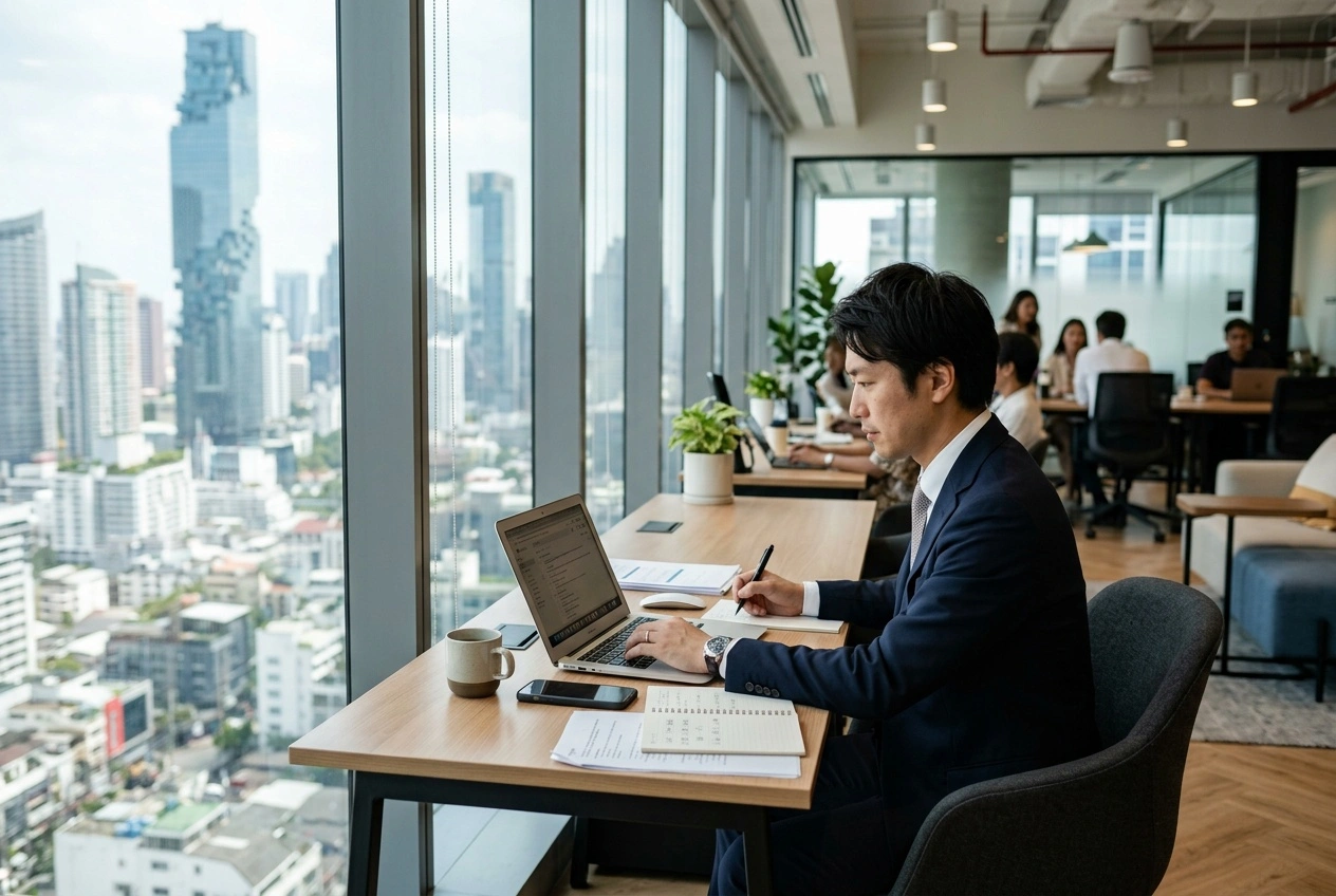 バンコクの経済成長を象徴する街並み