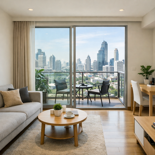 バンコクのコンドミニアム外観