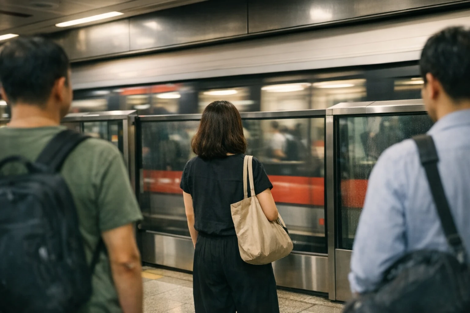 MRTでの通勤 シンガポールの交通