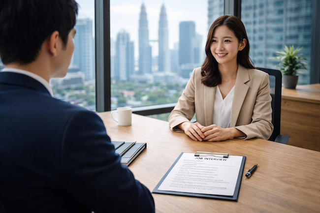 マレーシアでの転職面談の様子