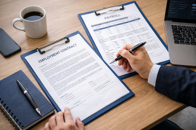 マレーシアの雇用契約書イメージ