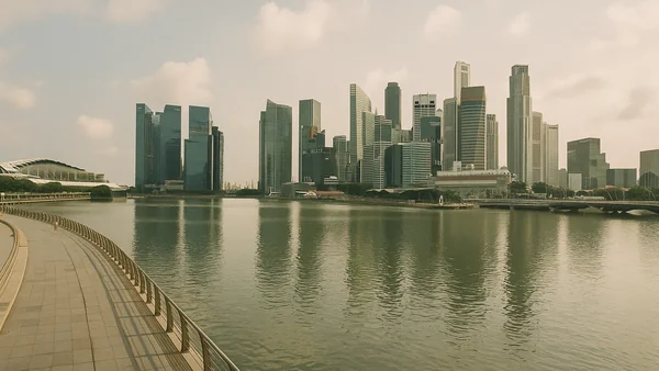 シンガポール・マリーナベイの全景