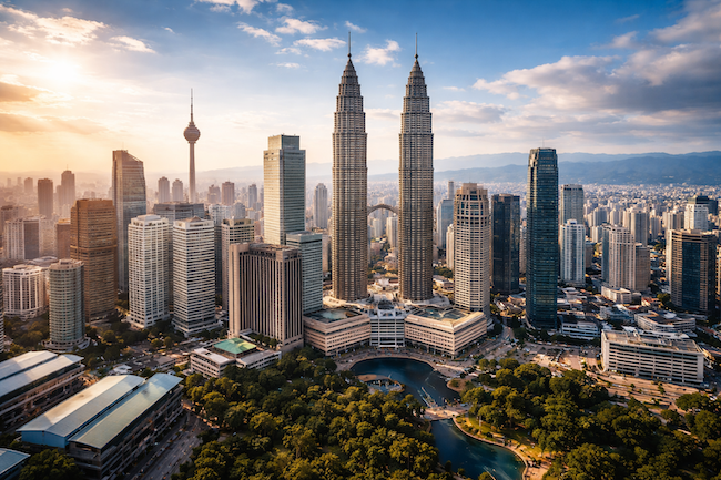 マレーシア・クアラルンプールの都市風景
