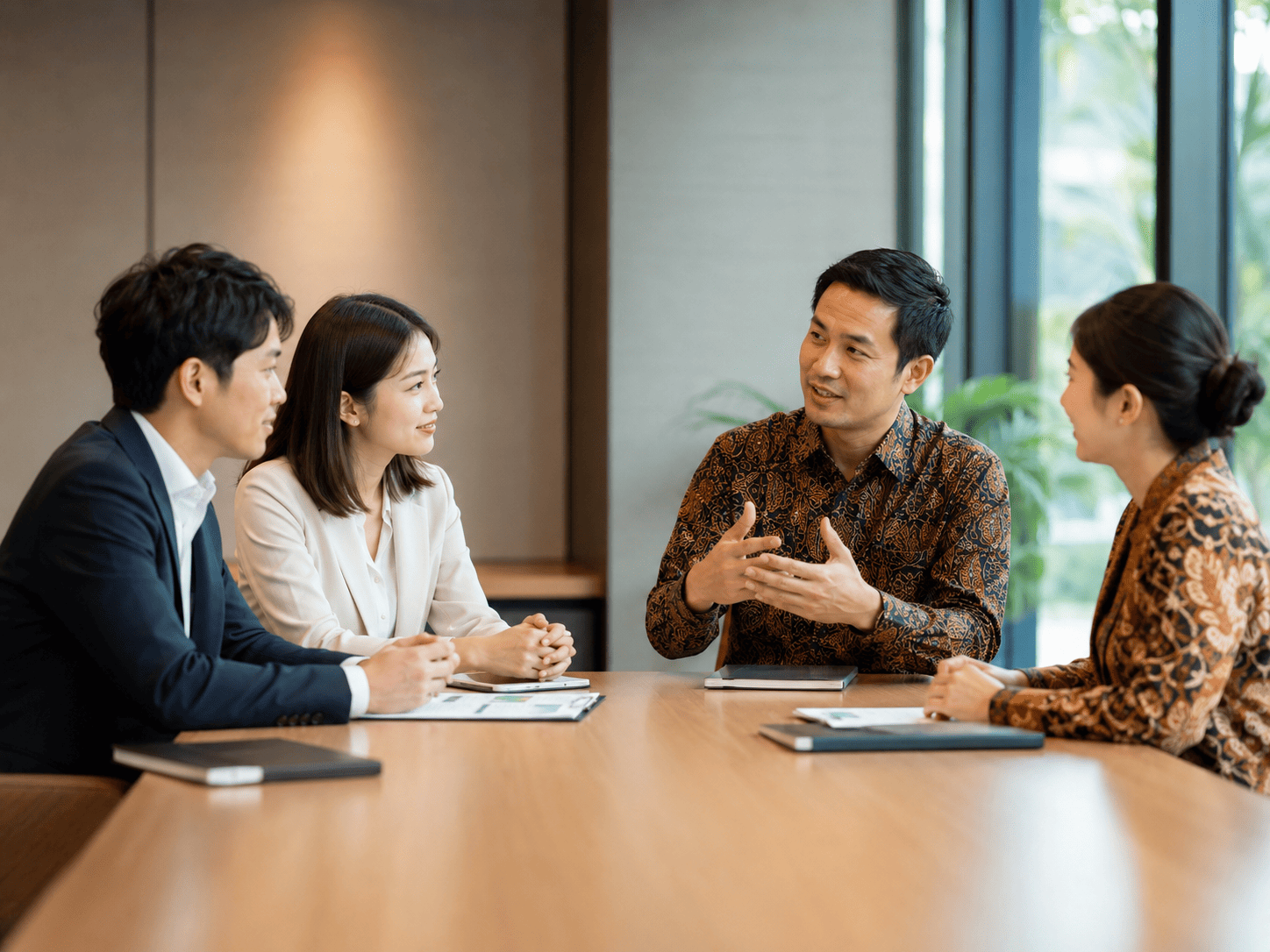 インドネシアの企業文化を見極める様子