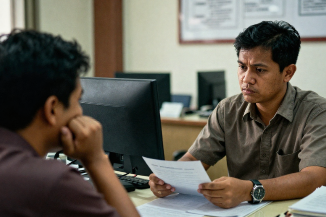 インドネシア就労ビザ申請の流れとタイムラインのイメージ