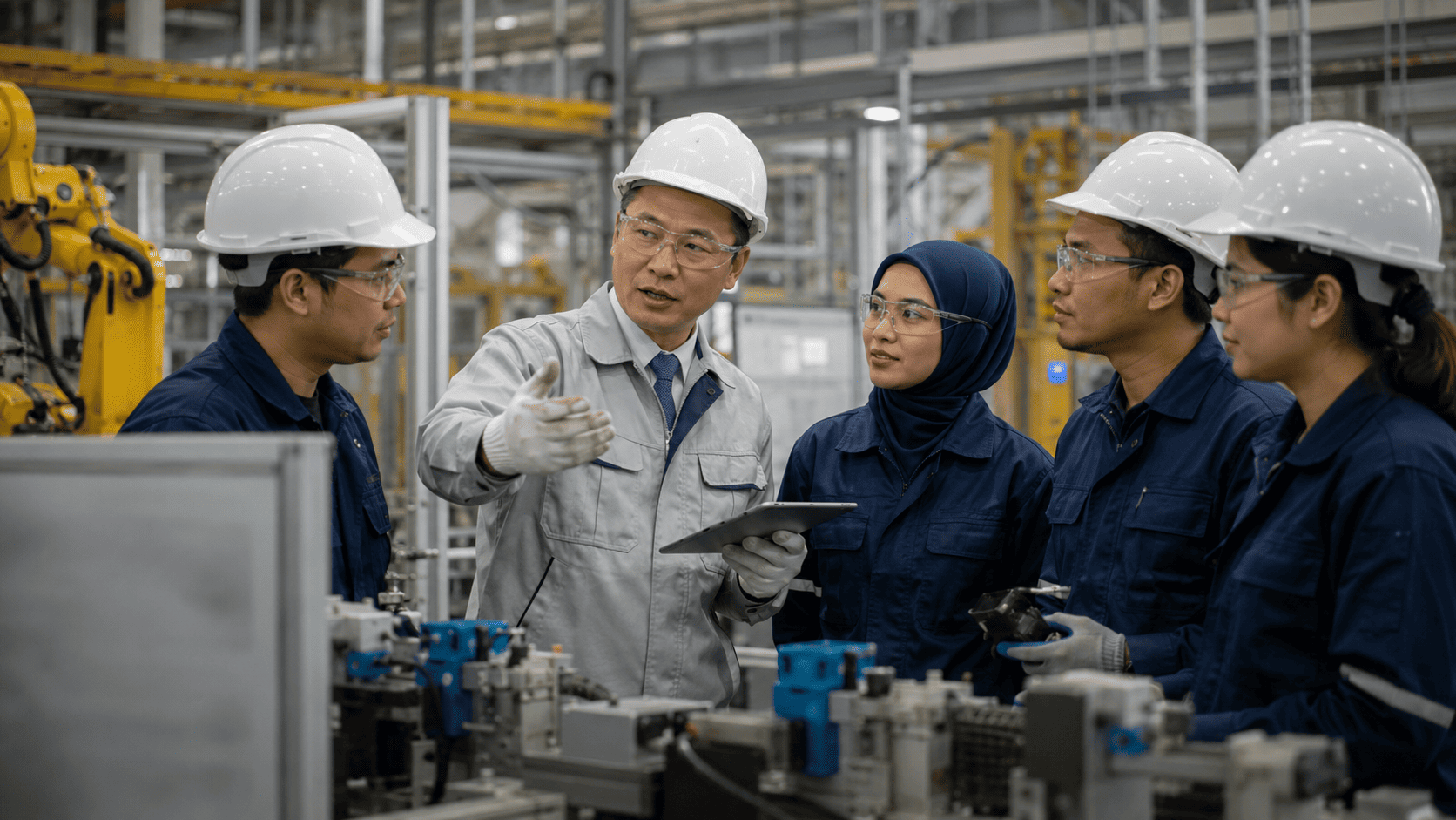 製造業での実務経験・多国籍チームのイメージ