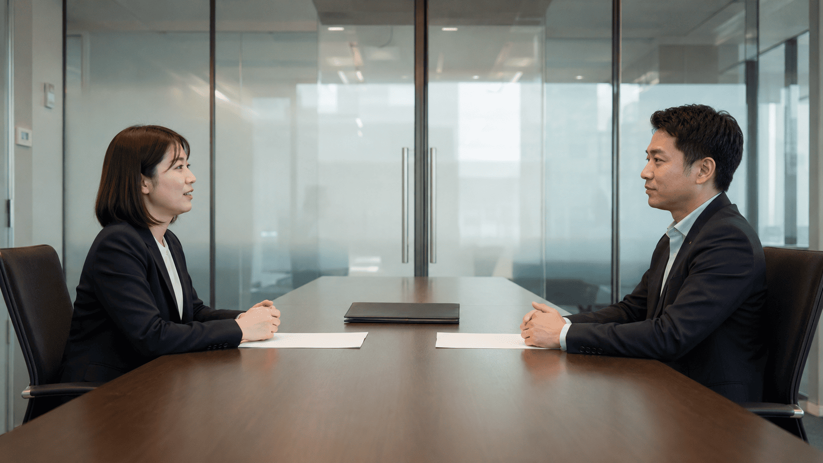 転職エージェントとの面談の様子