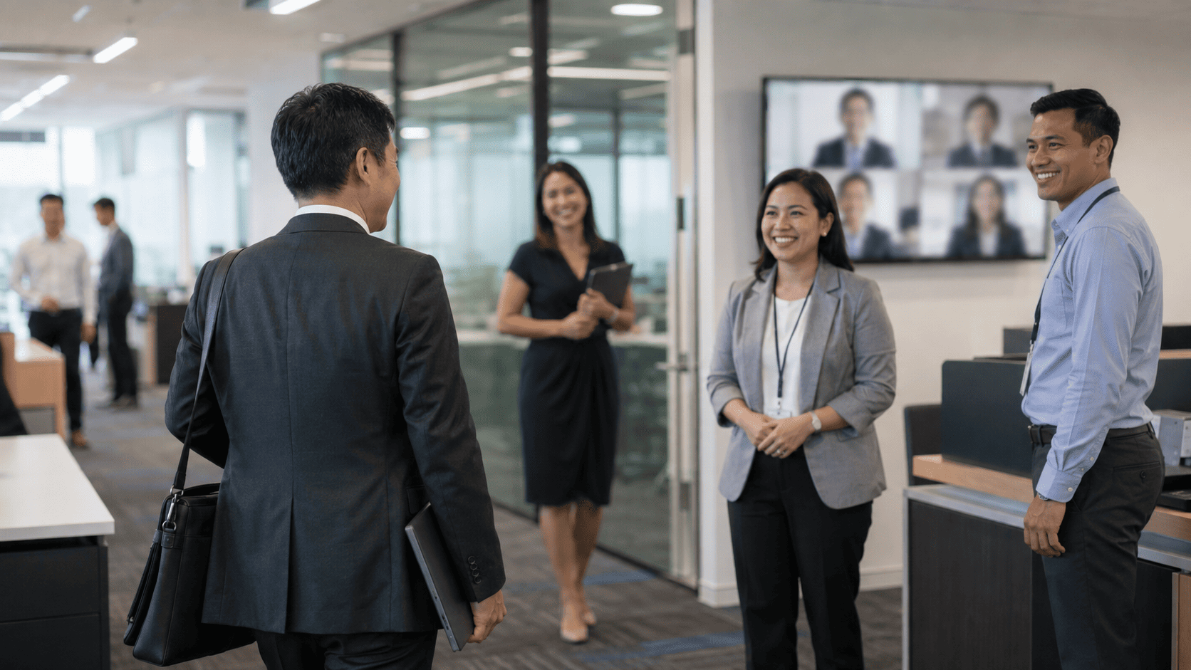 日本本社から海外拠点に赴任する駐在員のイメージ