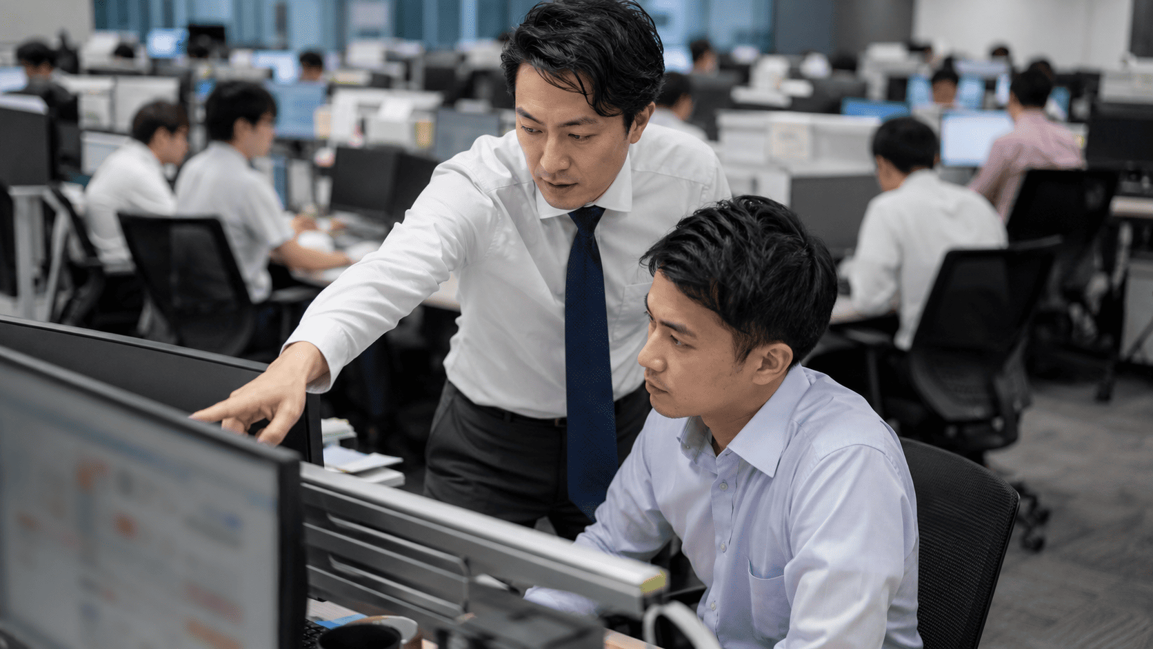 シンガポールで商談に臨む日本人ビジネスパーソン