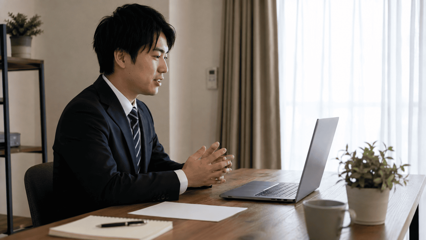 シンガポール企業の面接を受ける日本人