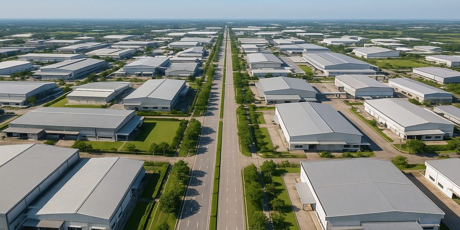 タイの日系工業団地エリアの航空写真