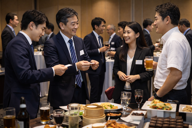 タイでのビジネス成功と握手のイメージ