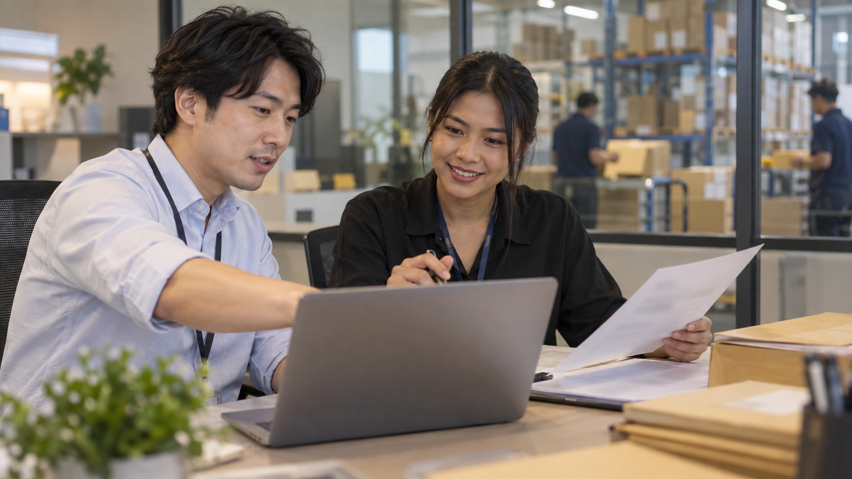営業事務2件を比較｜受発注経験と輸出営業経験は別条件のイメージ