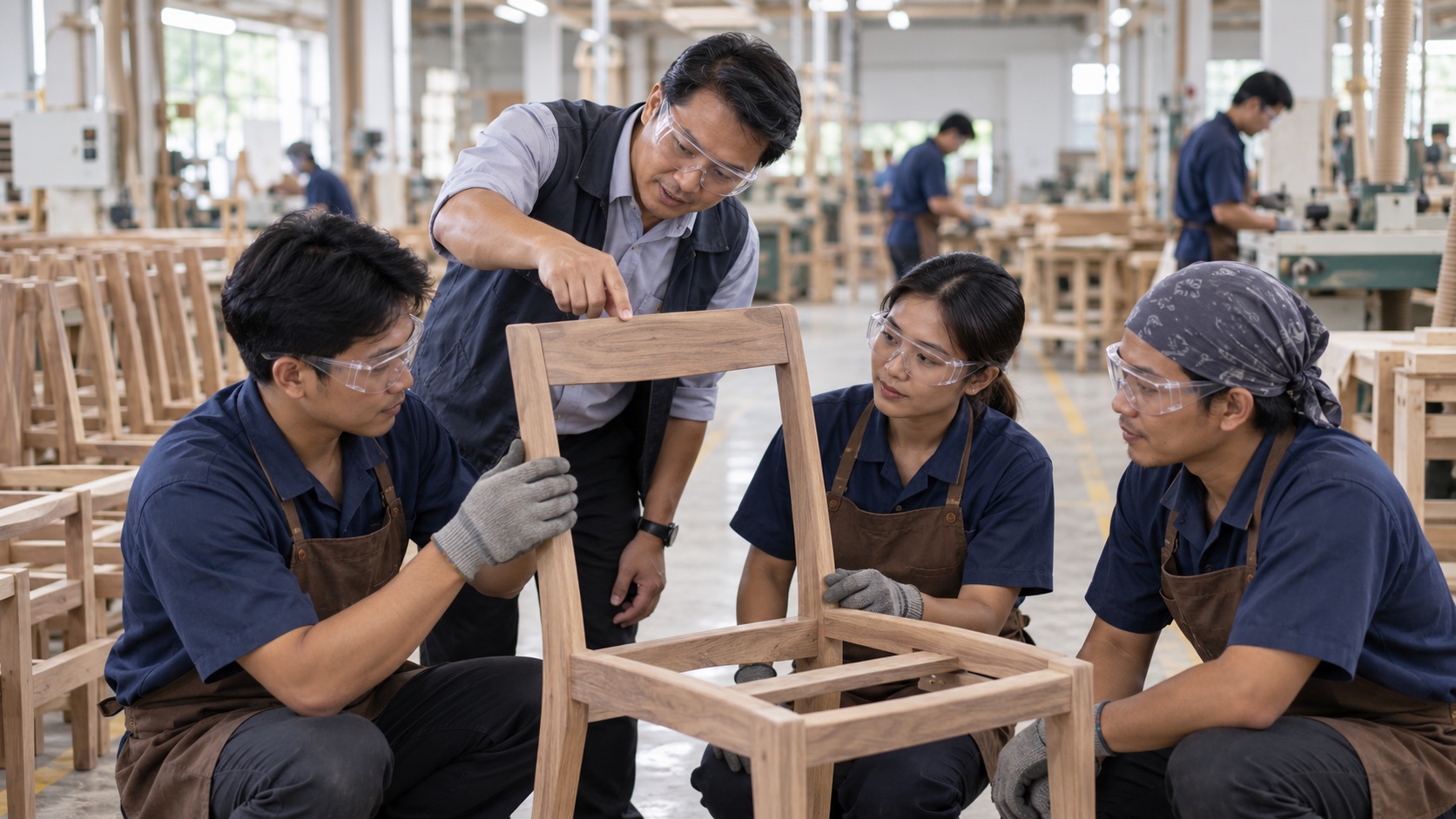 家具工場管理は、図面・生産計画・20名のマネジメントまで（イメージ）