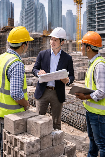 チームで握手するビジネスパーソン