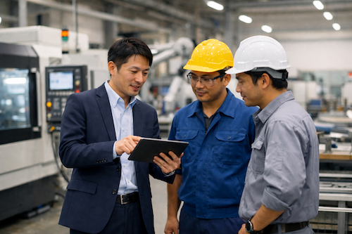 アジアの自動車・機械メーカーで働く日本人技術営業のイメージ