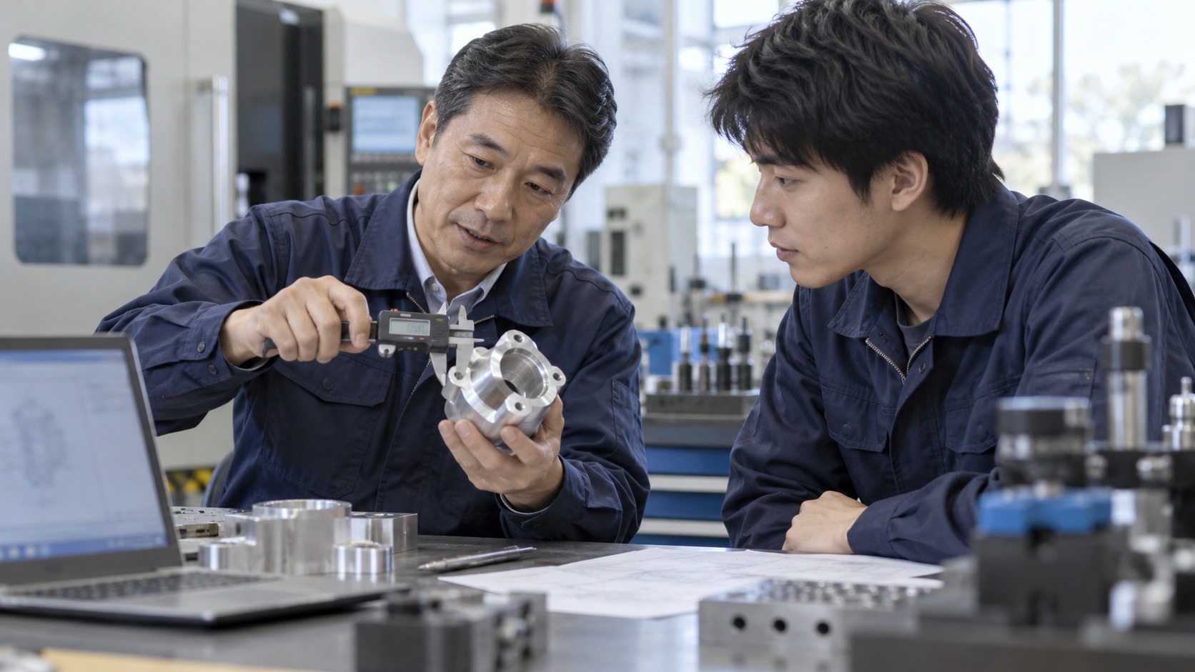 切削加工は、NCプログラムと加工条件のどちらを担うかのイメージ