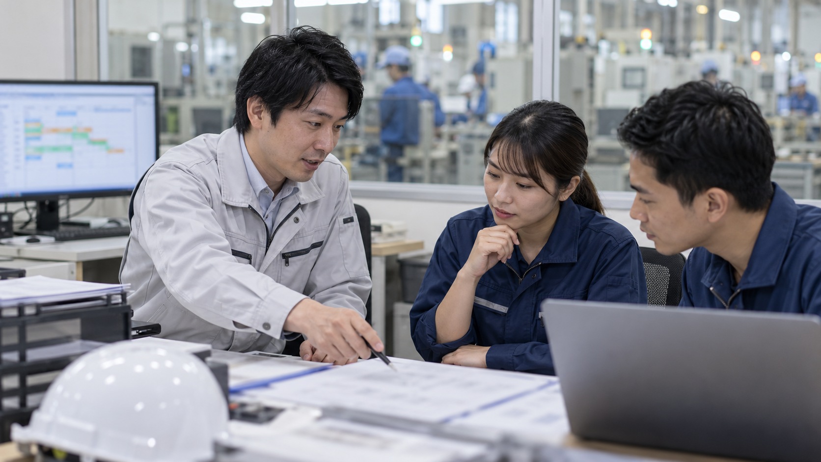 生産管理は、計画・在庫・納期・原価をつなぐ仕事のイメージ