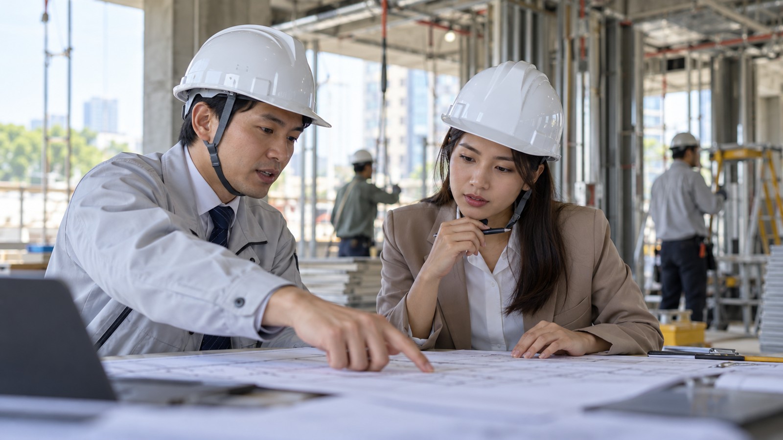 建設関連は、営業と施工管理のどちらが中心かを見極めるのイメージ