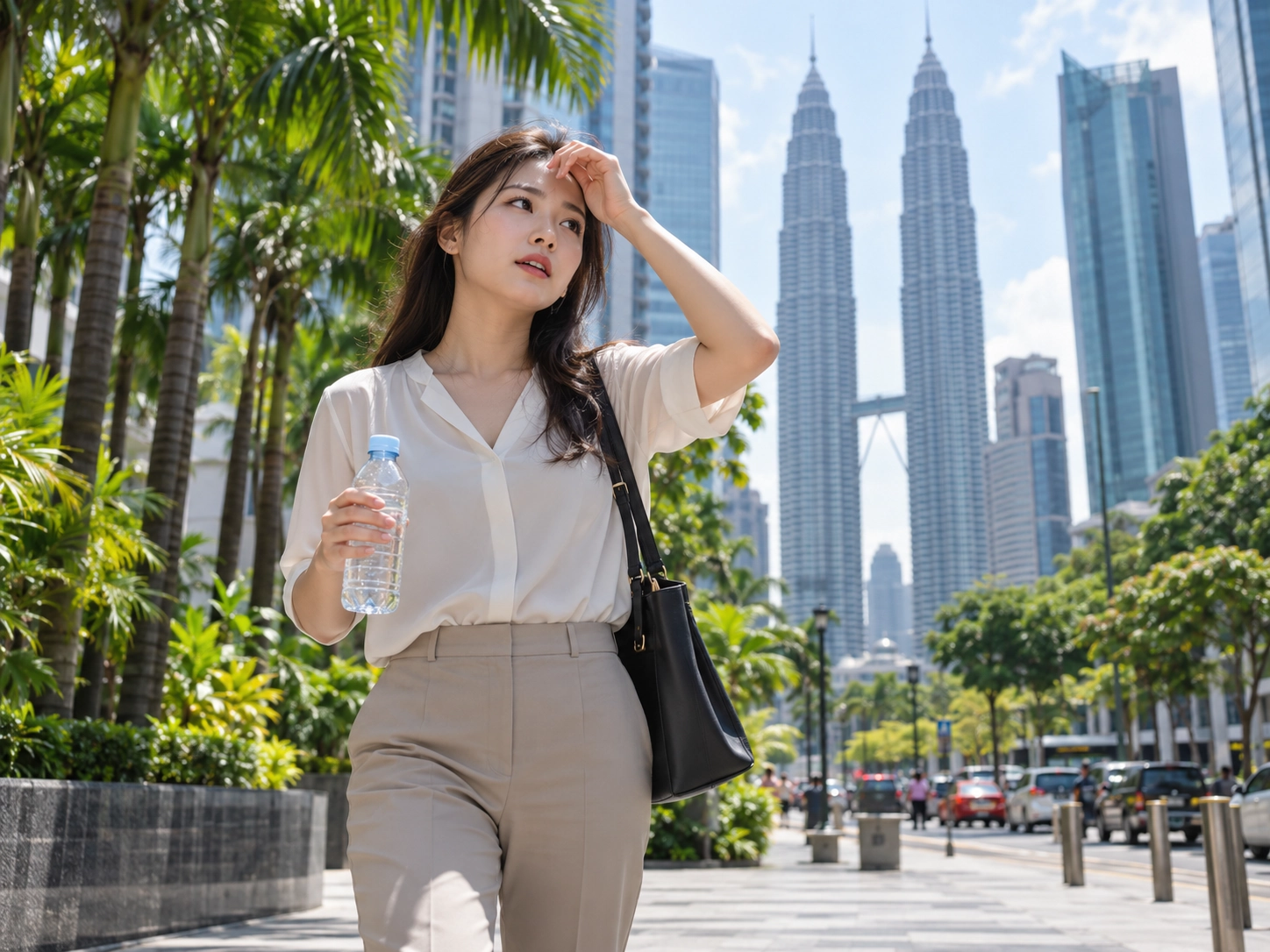 マレーシアの高温多湿な気候と長い昼休み文化への適応イメージ