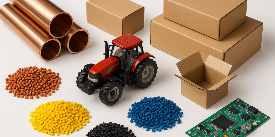 金属パイプ・包装材・農業機械モデルなど多様な製造品