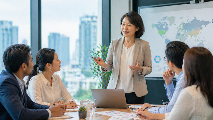 海外で活躍するシニア女性のキャリアイメージ