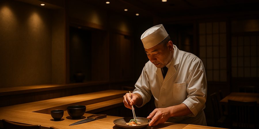 アジアの高級日本食レストラン内観