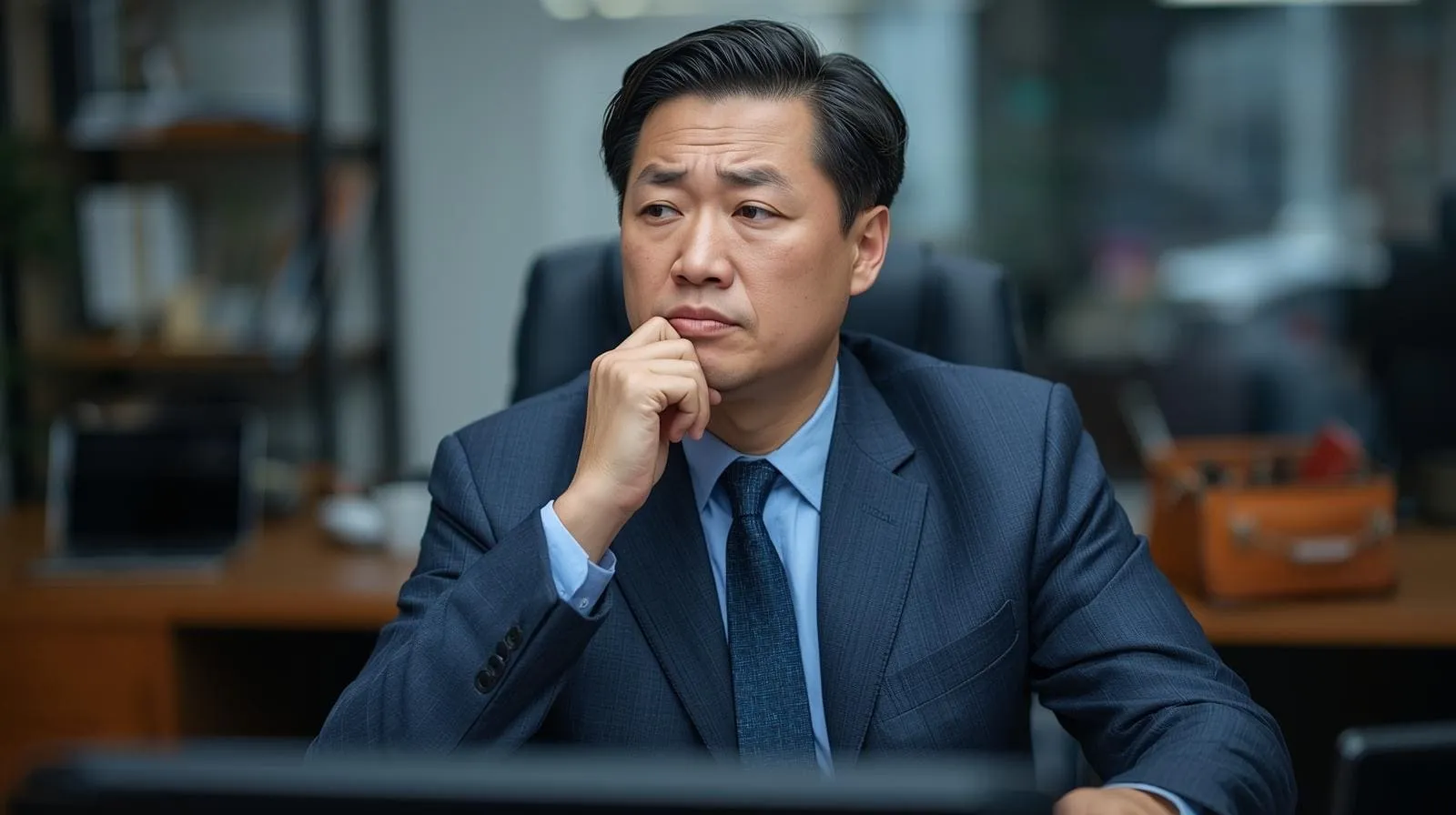 考え込むビジネスパーソン