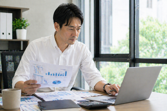 バンコクの打ち合わせスペースで話すKさんとアドバイザー