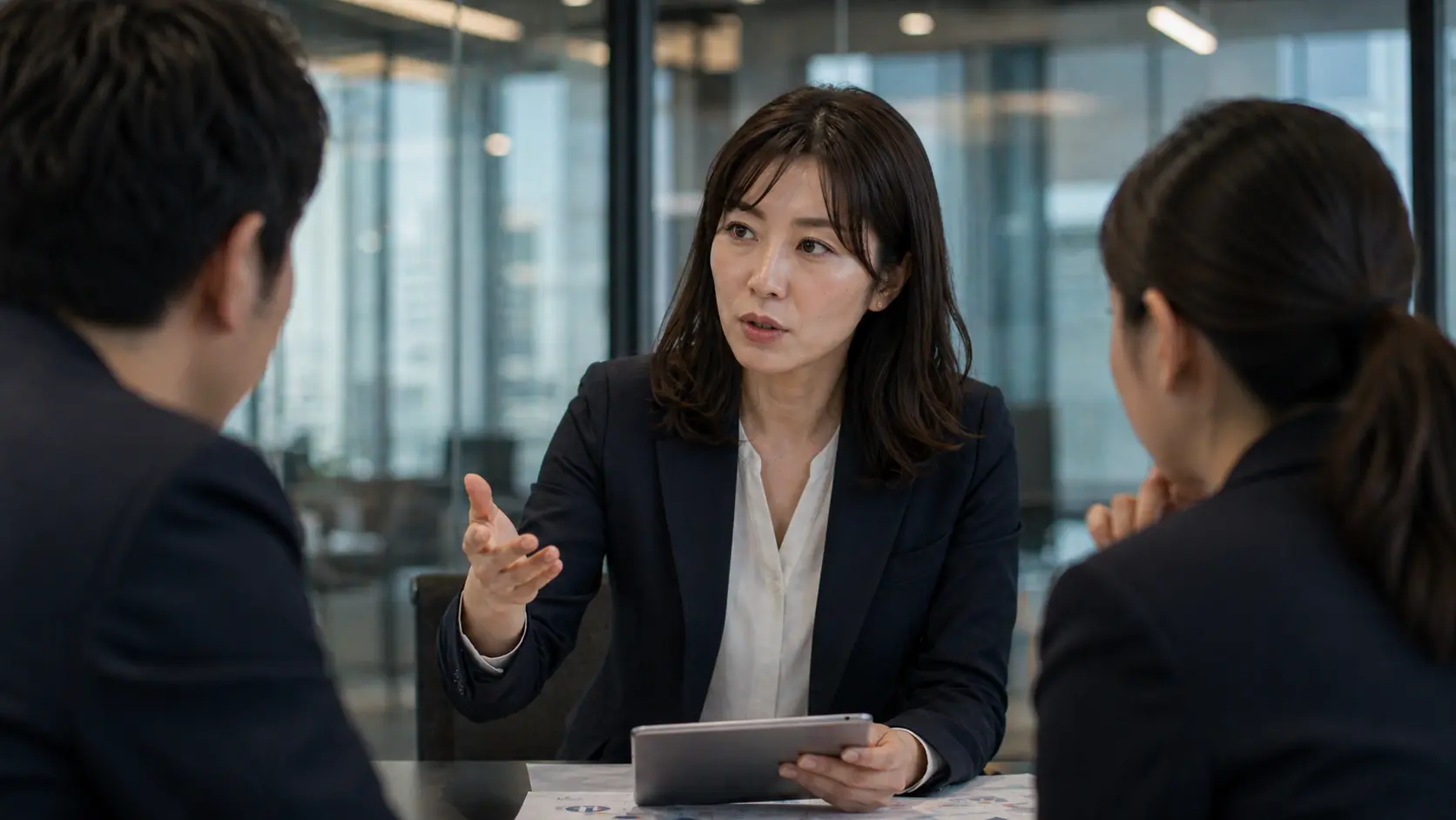 自己PR資料を準備する女性求職者