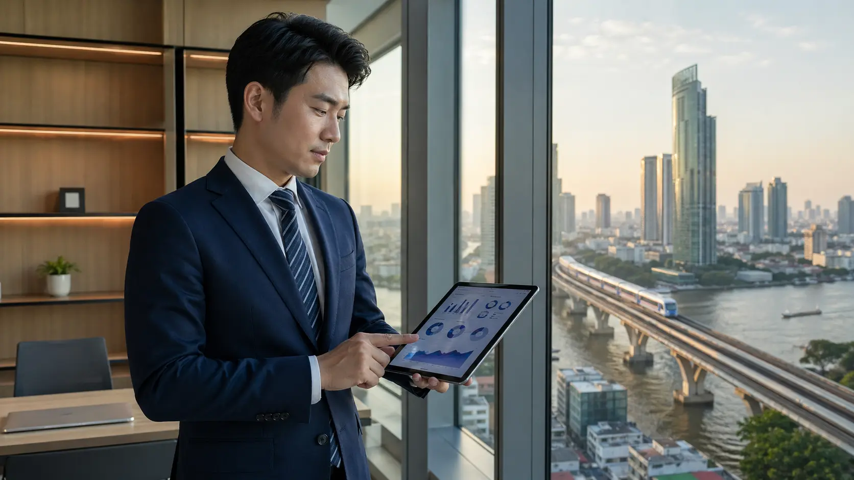 タイ・バンコクの商社で働く日本人ビジネスマン、商社営業の象徴シーン